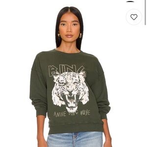 Like new, Anine Bing Tiger Muse Sweatshirt in
NWT
Forest Green
